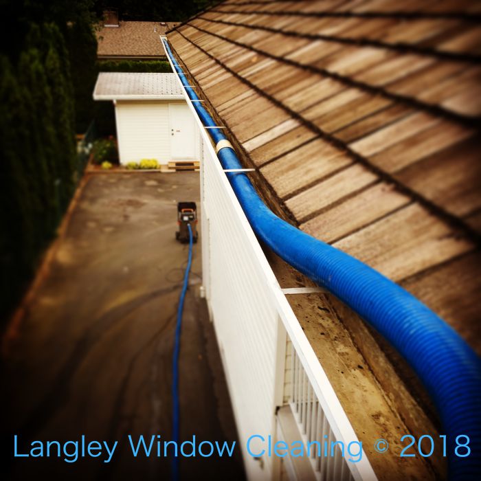 Gutter vacuuming by Langley Window Cleaning